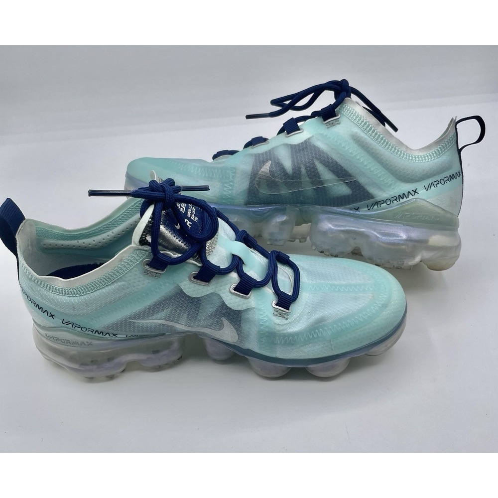 Nike Air Vapormax 2019 Women's 7 Sneakers Teal Tint Metallic Silver - Picture 4 of 8